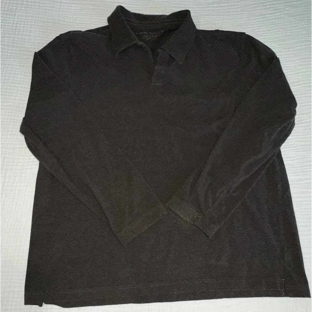 Banana Republic Mens Long Sleeve Polo Shirt XL Extra Large Casual‎